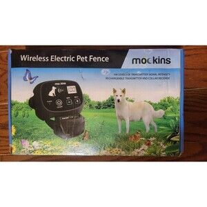 Mockins Wireless Electric Dog Fence Pet Containment System 2 Collars